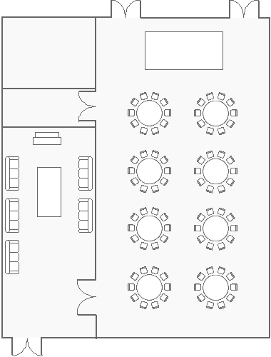 2F 鶴の間 東：正餐　80名