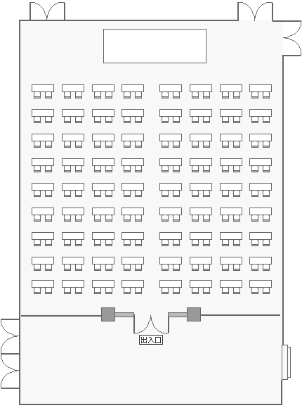 鶴の間 西：スクール形式　144名